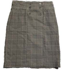 Vintage Tan Plaid Professional Grunge  Academia Y2K Pencil Skirt
